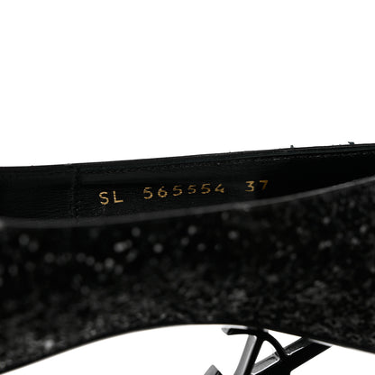 Saint Laurent Glitter Opyum 100 Pumps 37 Black 6 of 9