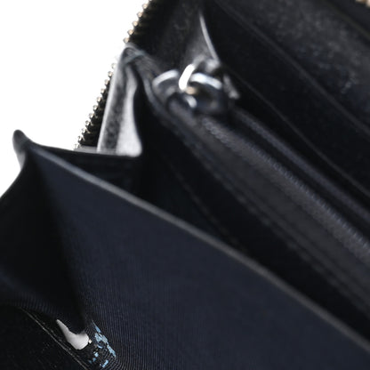 Gucci GG Supreme Monogram Textured Dollar Calfskin Web Ophidia Zip Around Wallet Beige Blue 8 of 9