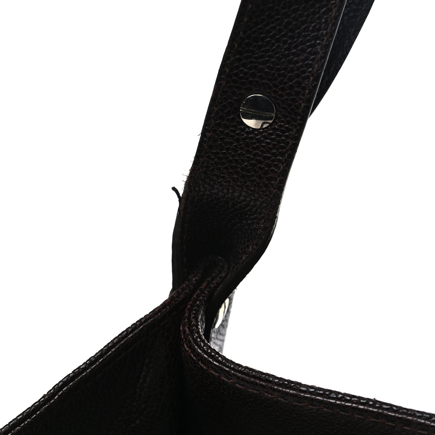 Glazed Caviar Reissue Double Pocket In The City Tote Brown