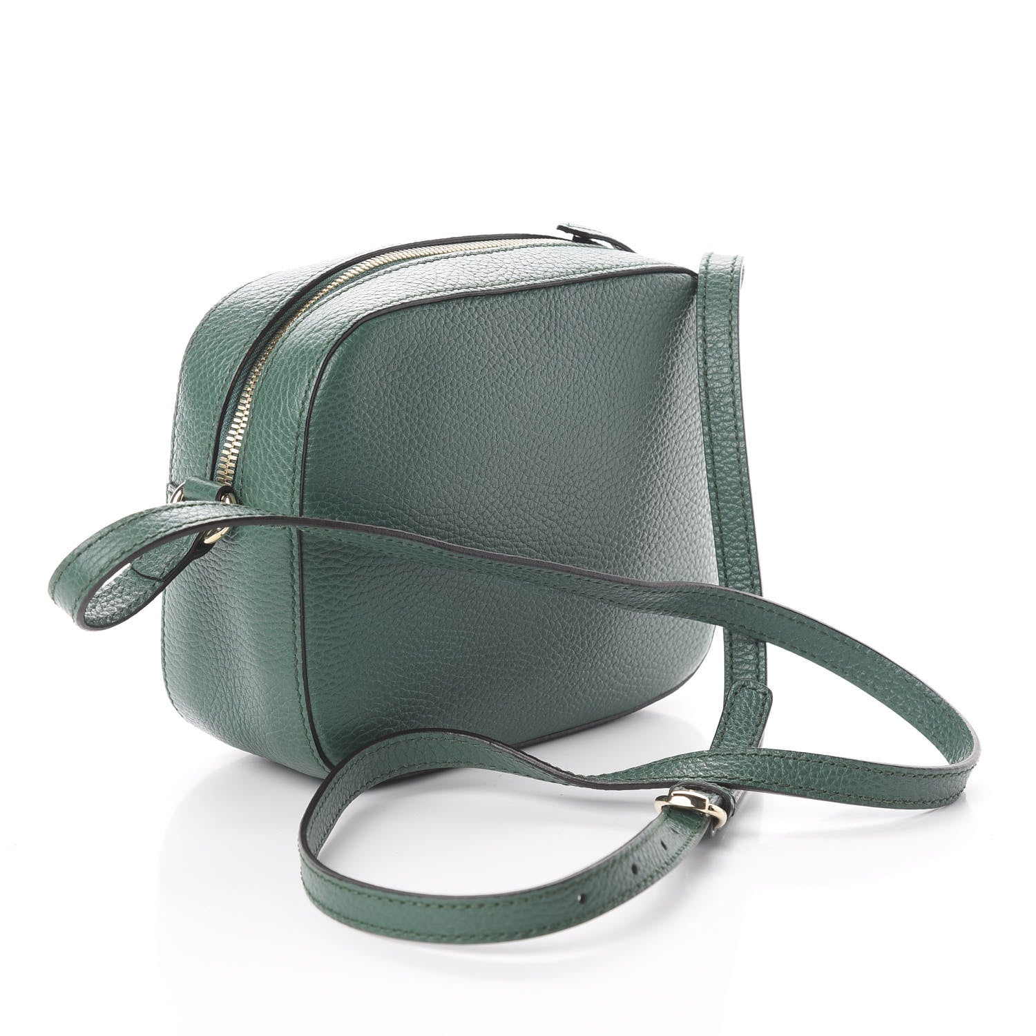 Gucci Pebbled Calfskin Small Soho Disco Bag Emerald Green 2 of 7