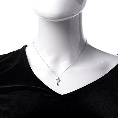 Tiffany Sterling Silver Mini Heart Key Pendant Necklace 2 of 7