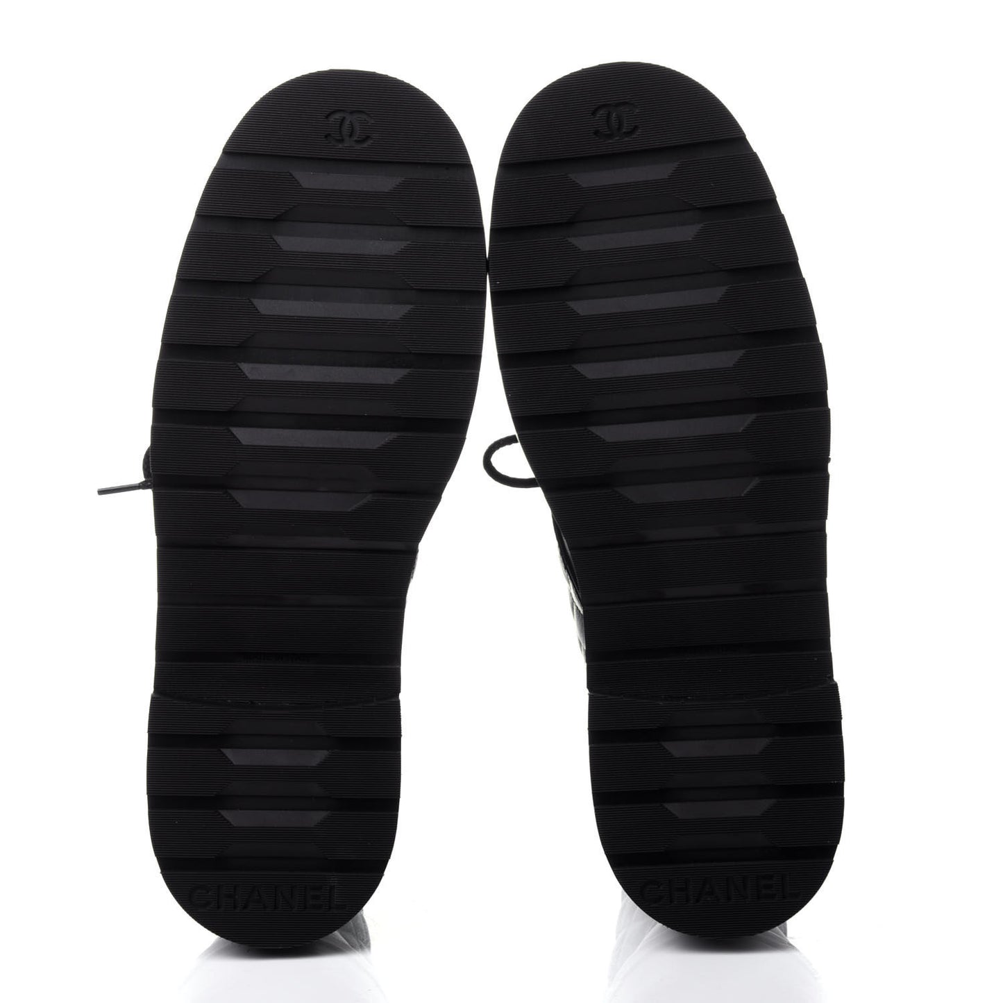 Shiny Lambskin Quilted Lace Up Combat Boots 39.5 Black