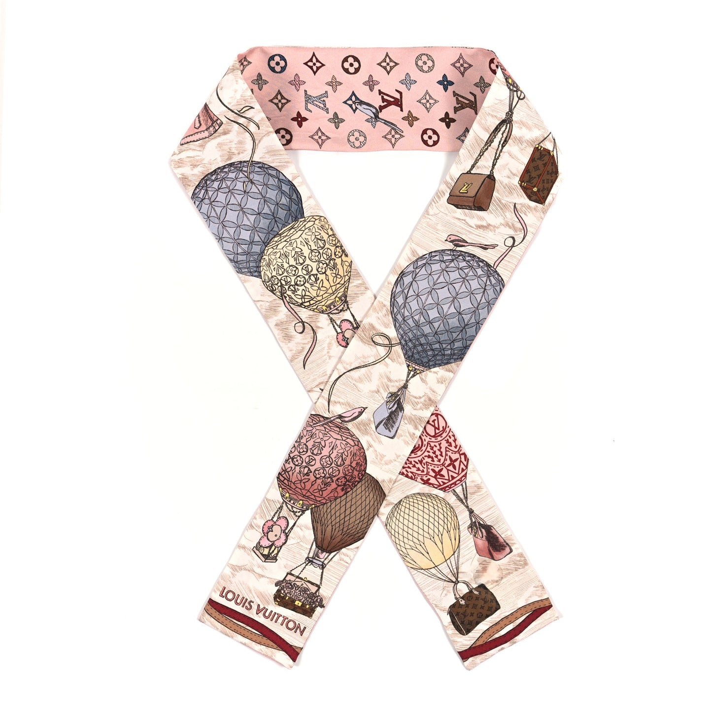 Silk Monogram Up And Away Bandeau Light Pink