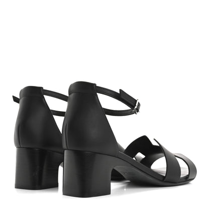 Hermes Calfskin Encens 50 Sandals 38.5 Black 3 of 6