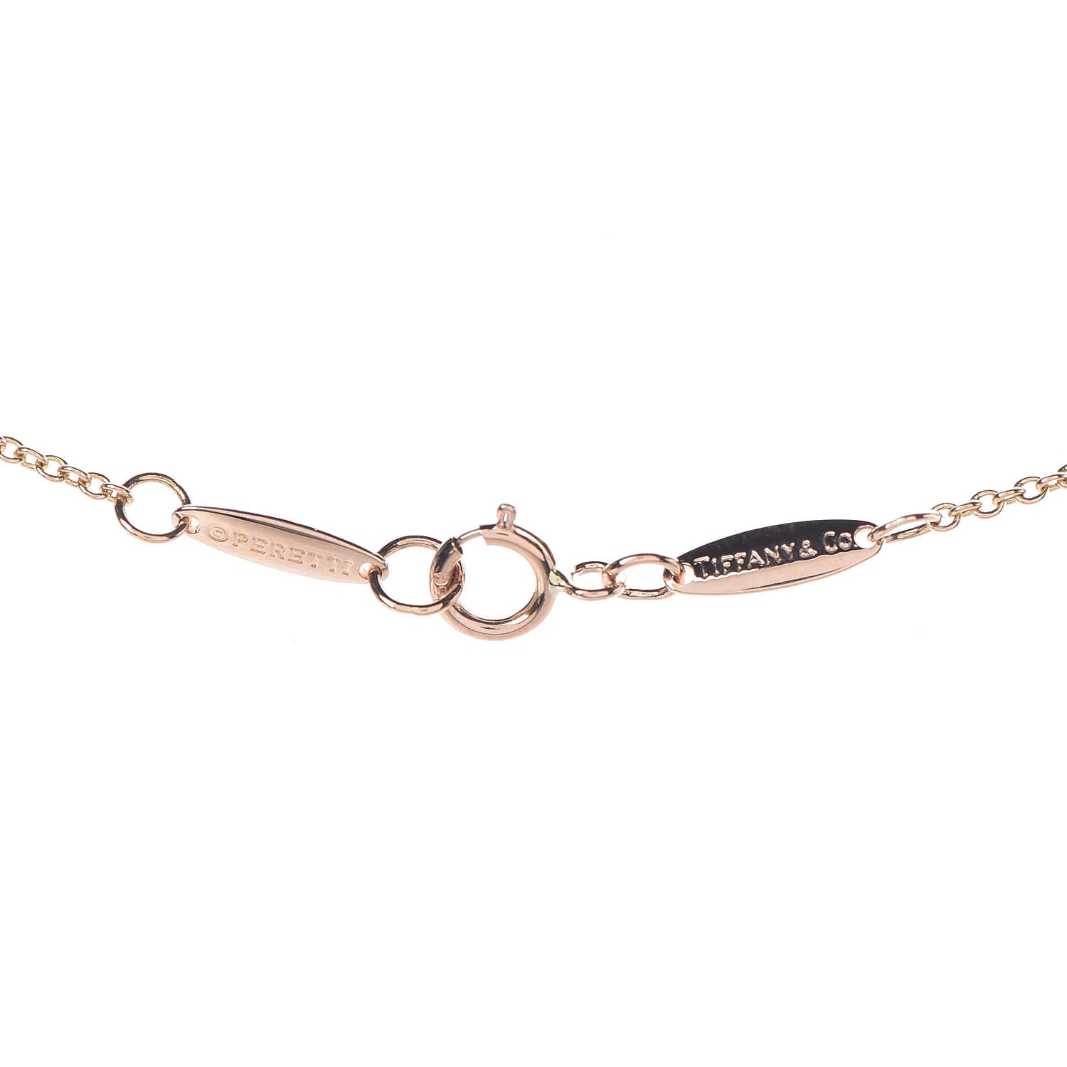 Tiffany 18K Rose Gold Diamond .07ct Elsa Peretti Diamonds by the Yard Pendant Necklace 5 of 5