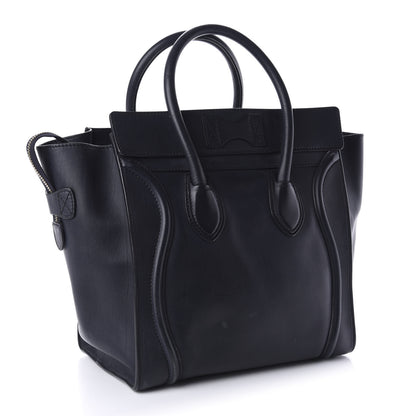 Celine Smooth Calfskin Micro Luggage Black 3 of 13