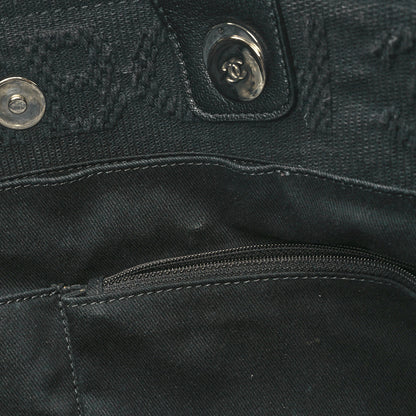 Chanel Canvas Large Double Face Shopping Tote Black 13 of 13