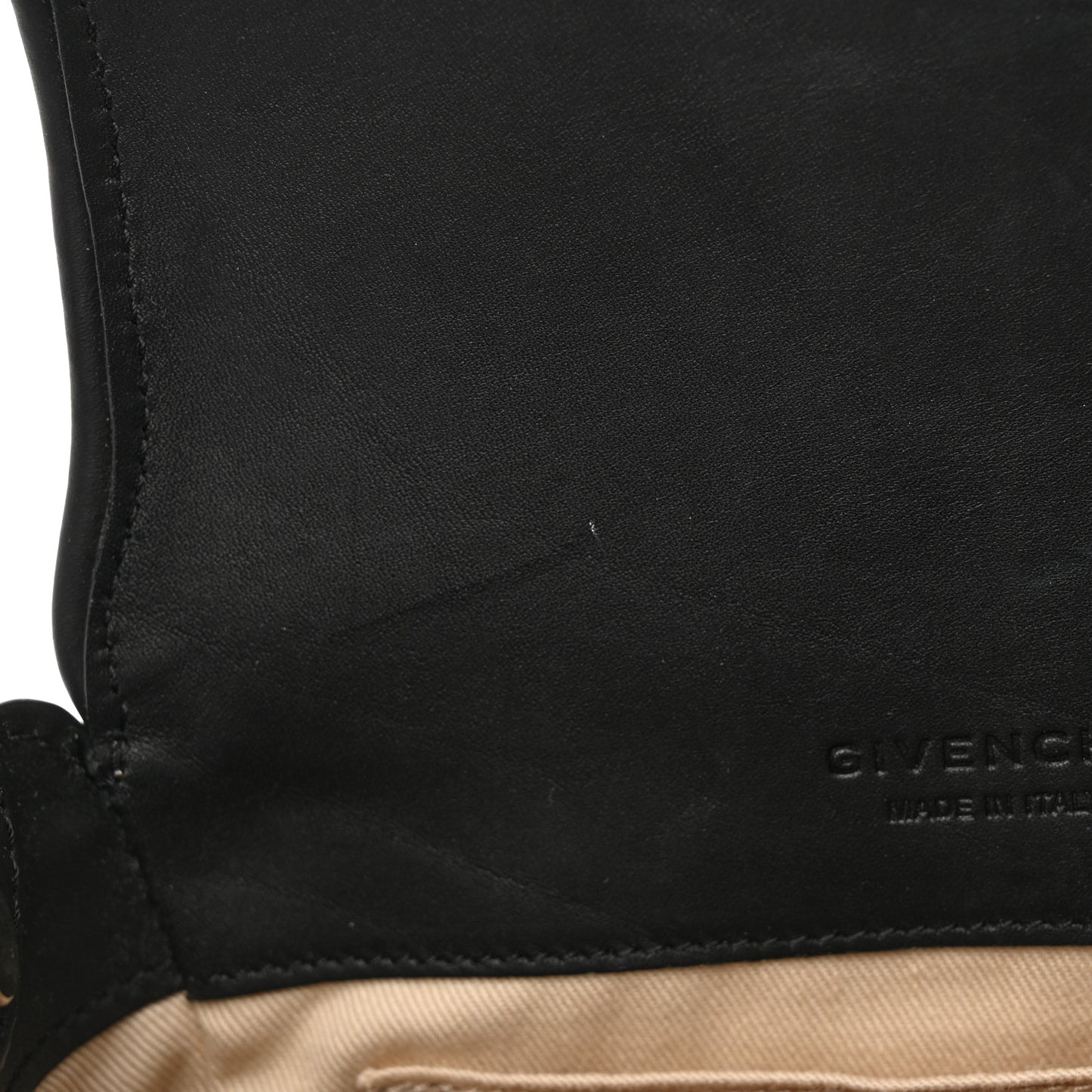 Lambskin Obsedia Shoulder Bag Beige Black
