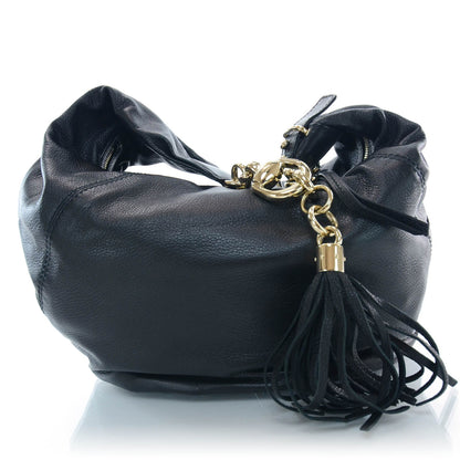 Gucci Leather Sienna Medium Hobo Black 3 of 8