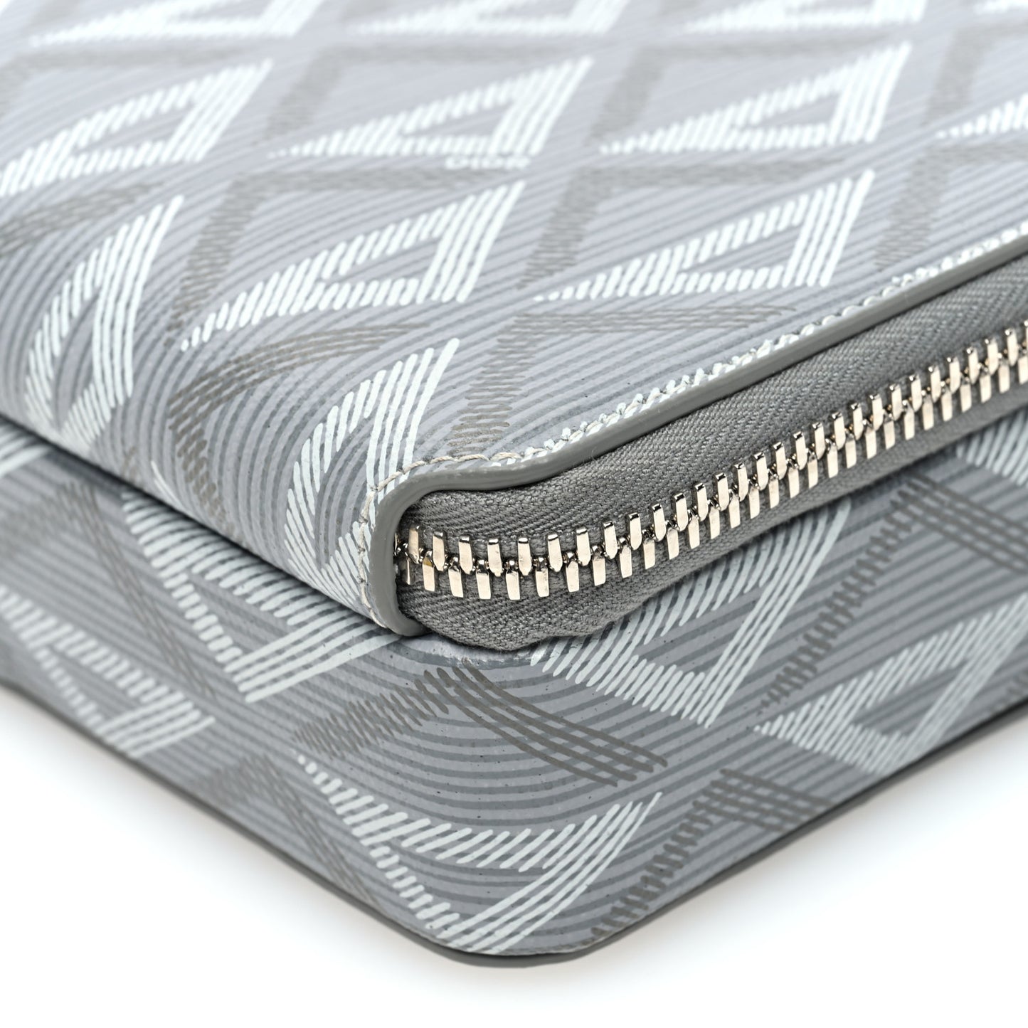 Coated Canvas CD Diamond Messenger Pouch Grey