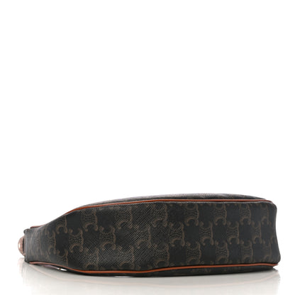 Celine Triomphe Canvas Calfskin Ava Shoulder Bag Tan 4 of 11