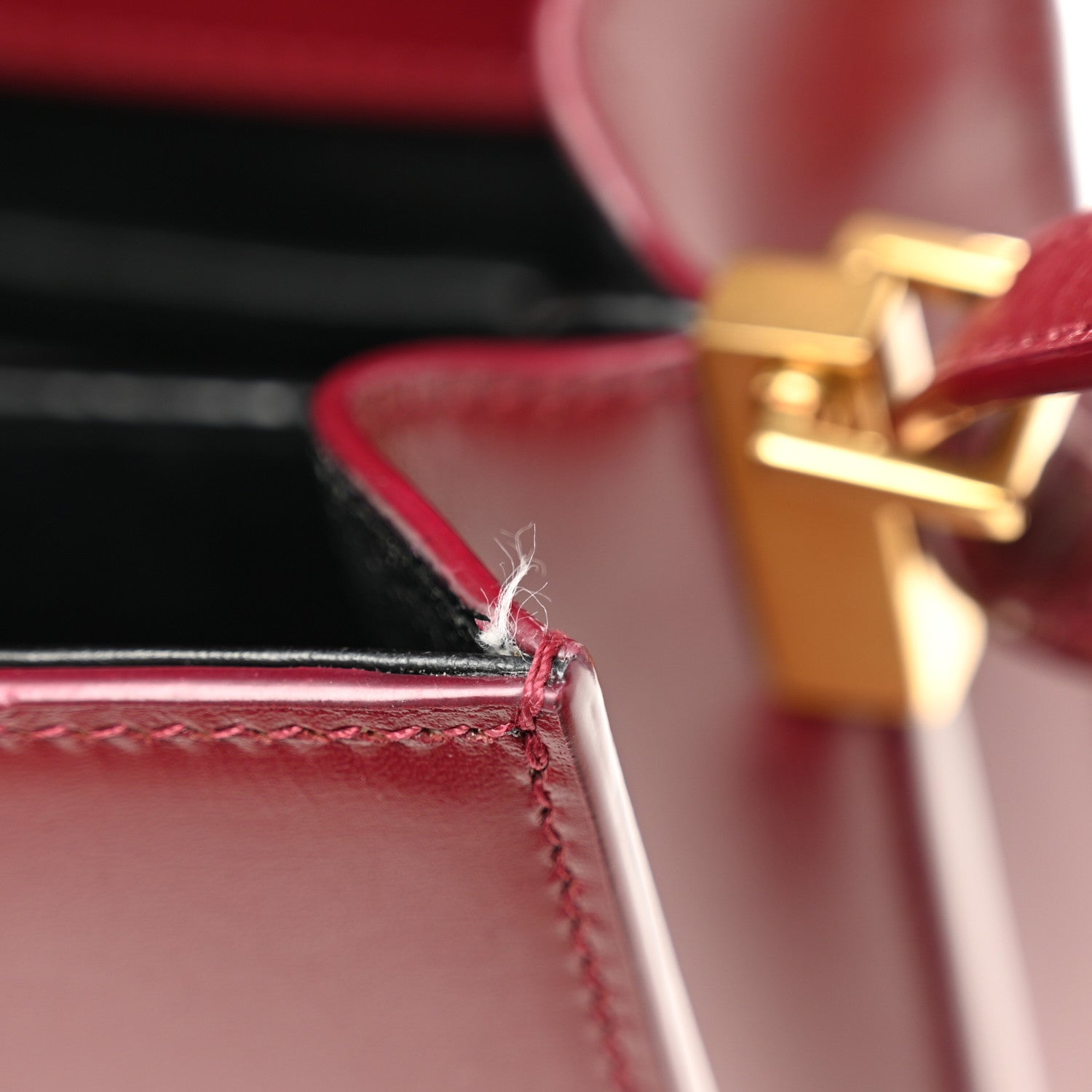 Saint Laurent Calfskin Mini Classic Monogram Cassandra Top Handle New Dark Bordeaux 10 of 10