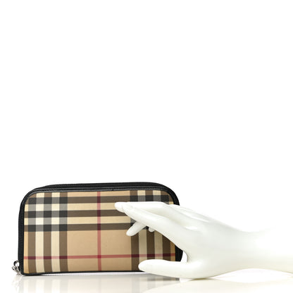 Burberry House Check Large Ziggy Zip Around Wallet Black 2 of 15