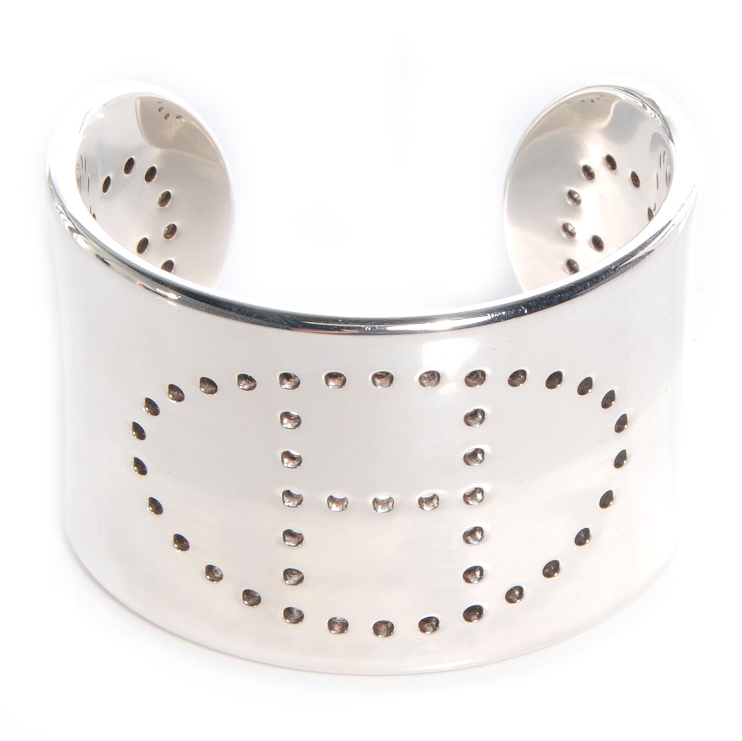 Sterling Silver Eclipse Cuff Silver Large