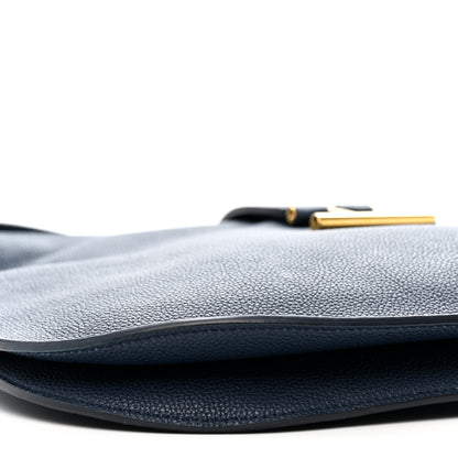 Tom Ford Grained Calfskin Large Tara Crossbody  Denim Blue 9 of 11