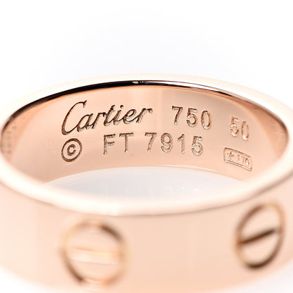 Cartier 18K Pink Gold 5.5mm LOVE Ring 50 5.25 3 of 3