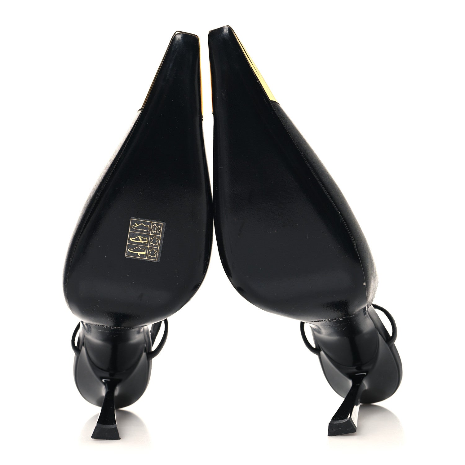 Saint Laurent Smooth Calfskin Jeanne 110 Slingback Pumps 37 Black 6 of 10