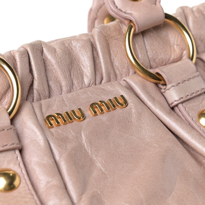 Miu Miu Vitello Shine Top Handle Satchel Mughetto 14 of 16