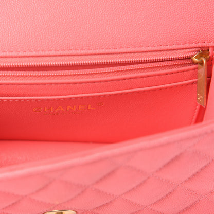 Chanel Caviar Quilted Mini Top Handle Rectangular Flap Pink 8 of 10