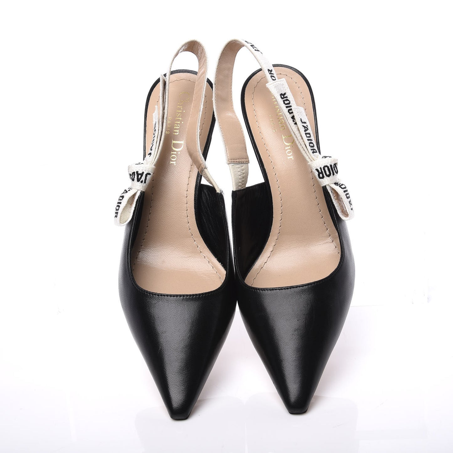 Lambskin Ribbon J'Adior Slingback 65mm Pumps 39.5 Black