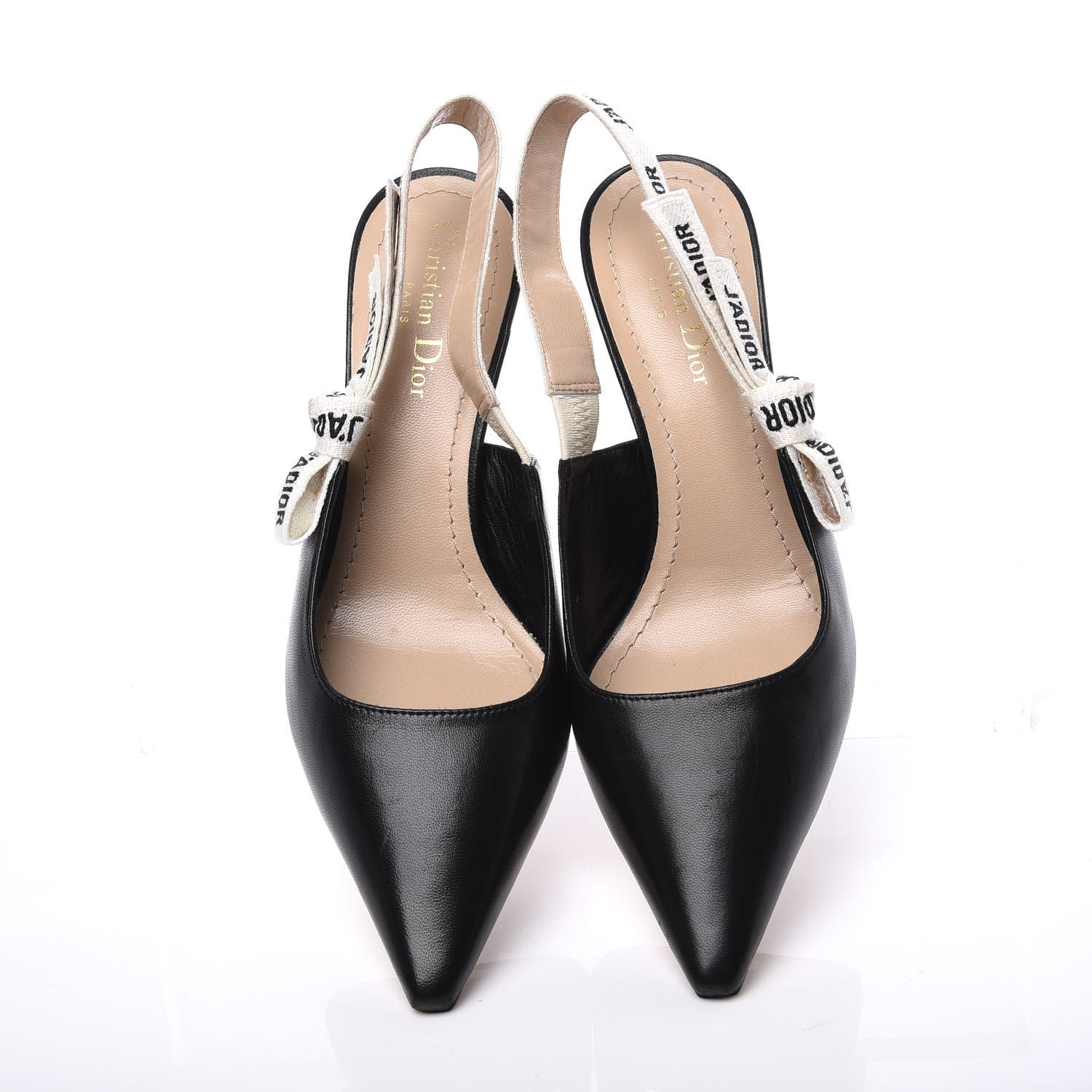 Christian Dior Lambskin Ribbon J'Adior Slingback 65mm Pumps 39.5 Black 5 of 11