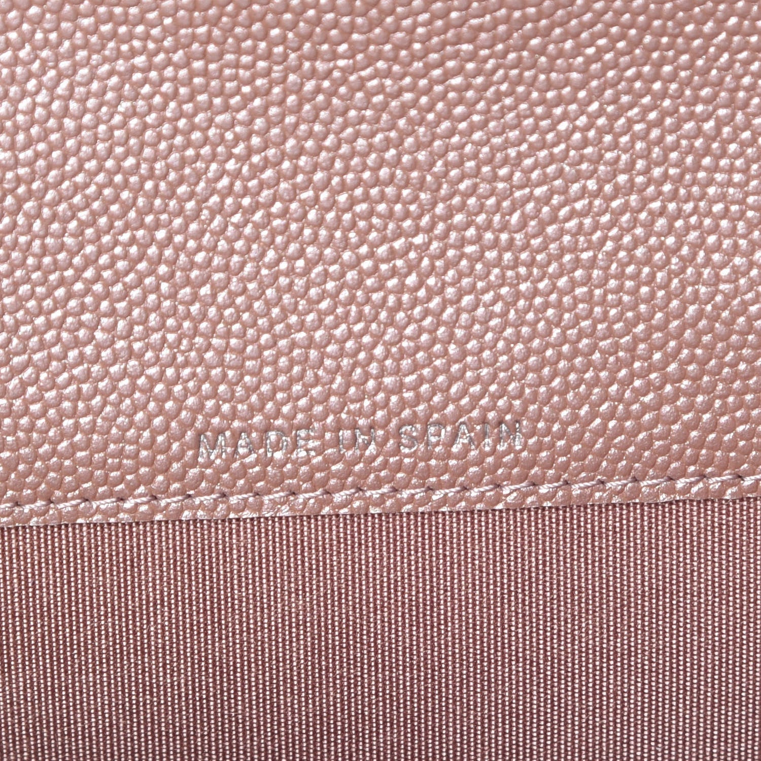 Chanel Metallic Caviar Chevron Quilted Vintage Mademoiselle Card Holder Pink 7 of 9