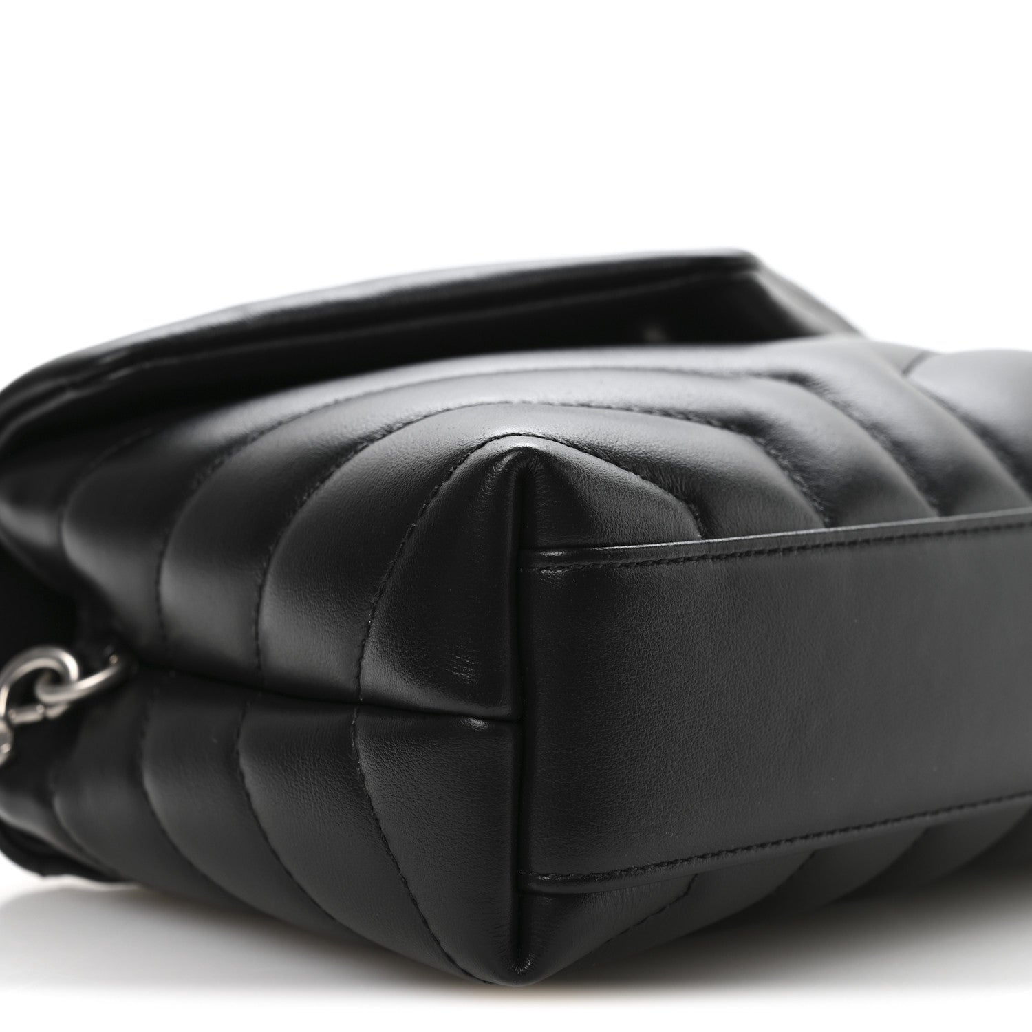 Saint Laurent Calfskin Y Quilted Monogram Toy Loulou Crossbody Bag Black 9 of 11