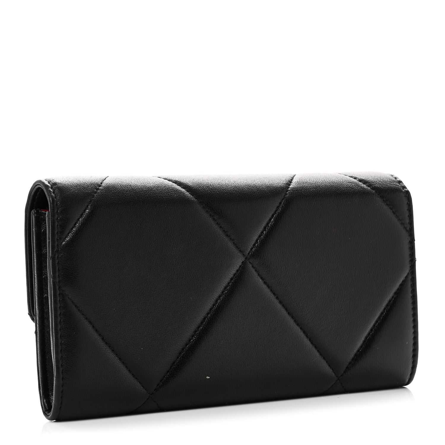Chanel Lambskin Quilted Chanel 19 Flap Wallet Black 3 of 8