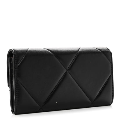 Chanel Lambskin Quilted Chanel 19 Flap Wallet Black 3 of 8