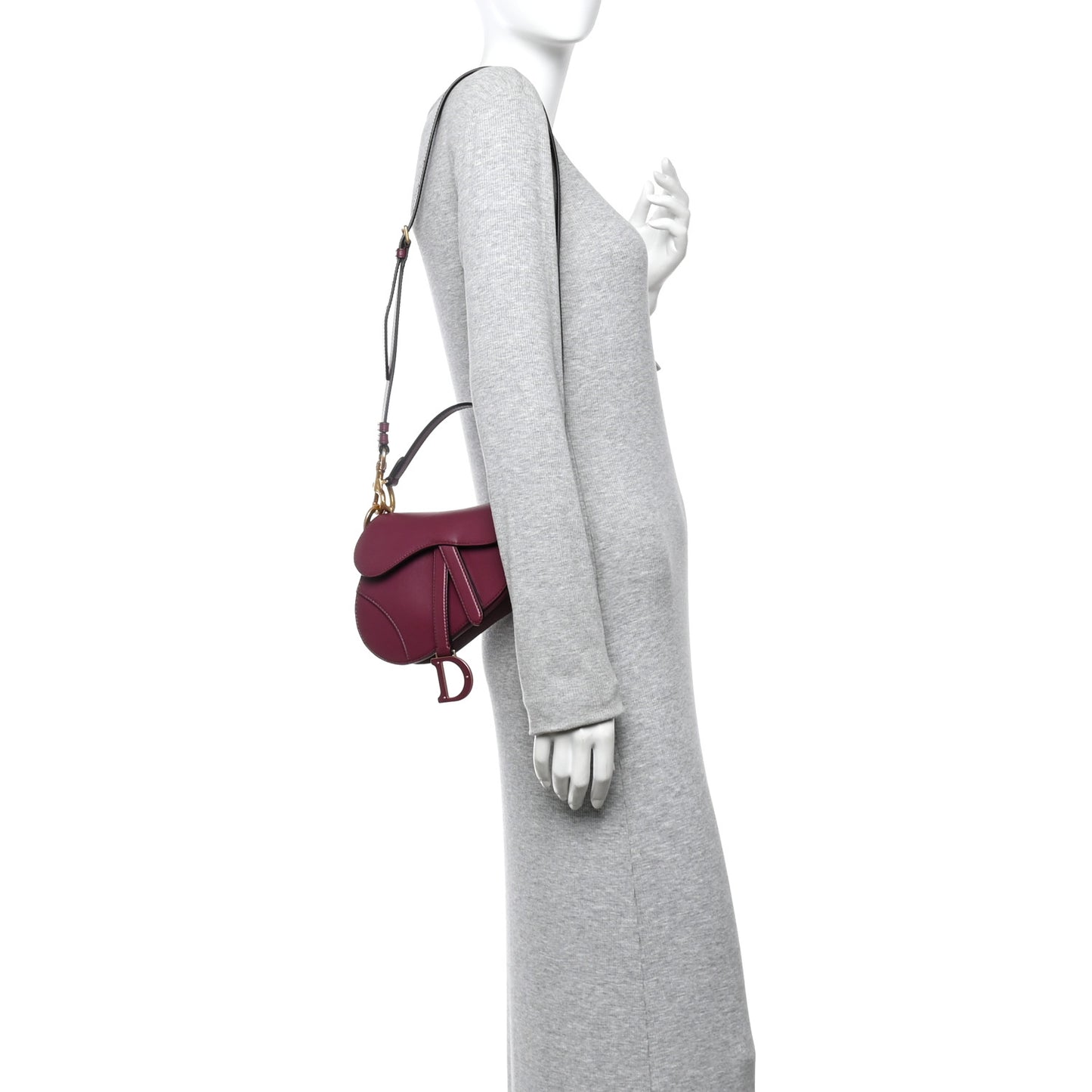 Supple Calfskin Mini Saddle Bag With Strap Purple