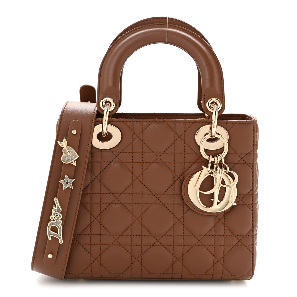 Calfskin Cannage Small My ABCDior Lady Dior Downtown Brown