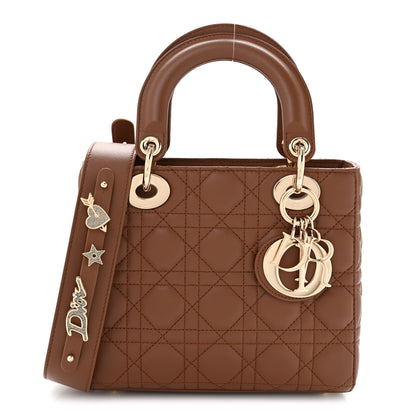 Christian Dior Calfskin Cannage Small My ABCDior Lady Dior Downtown Brown 1 of 11