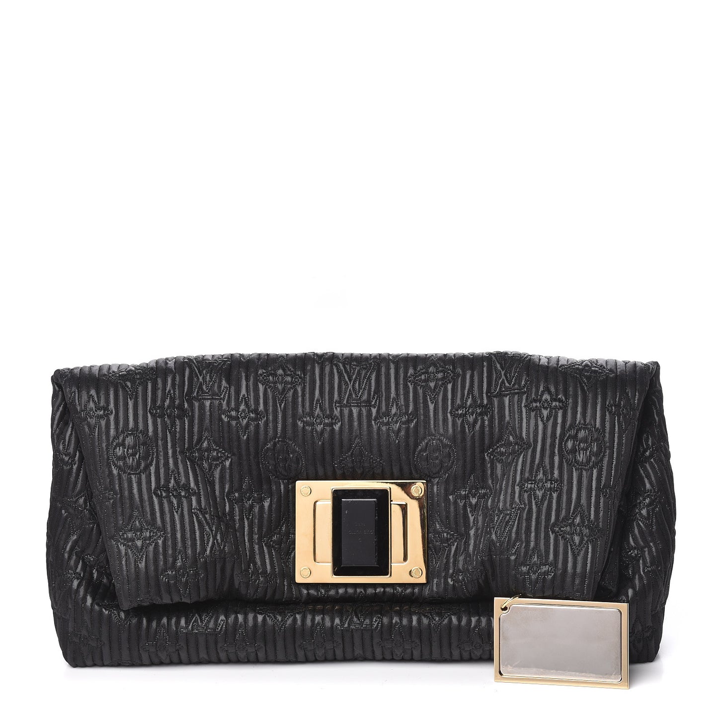 Jacquard Quilted Monogram Altair Clutch Black