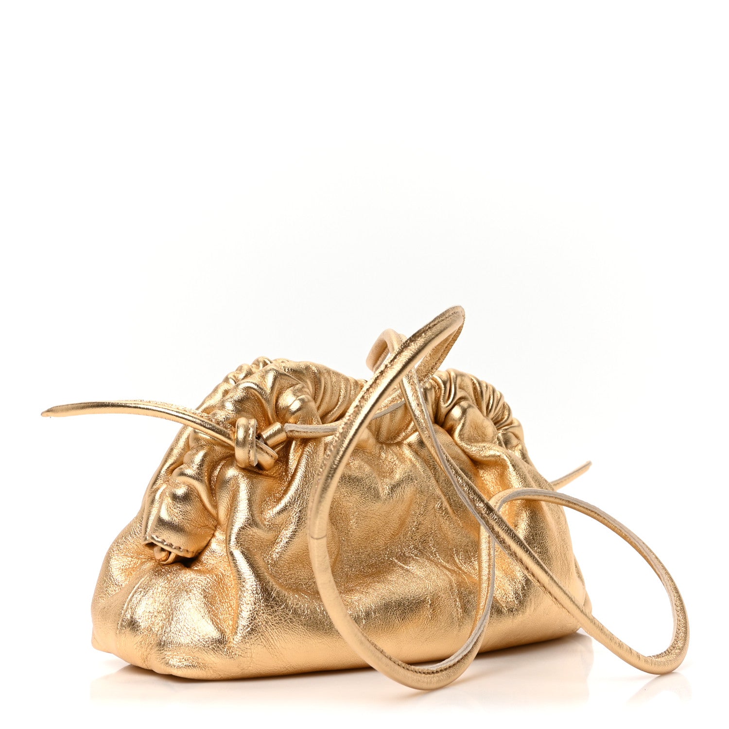 Mansur Gavriel Metallic Lambskin Mini Cloud Clutch Gold 3 of 9