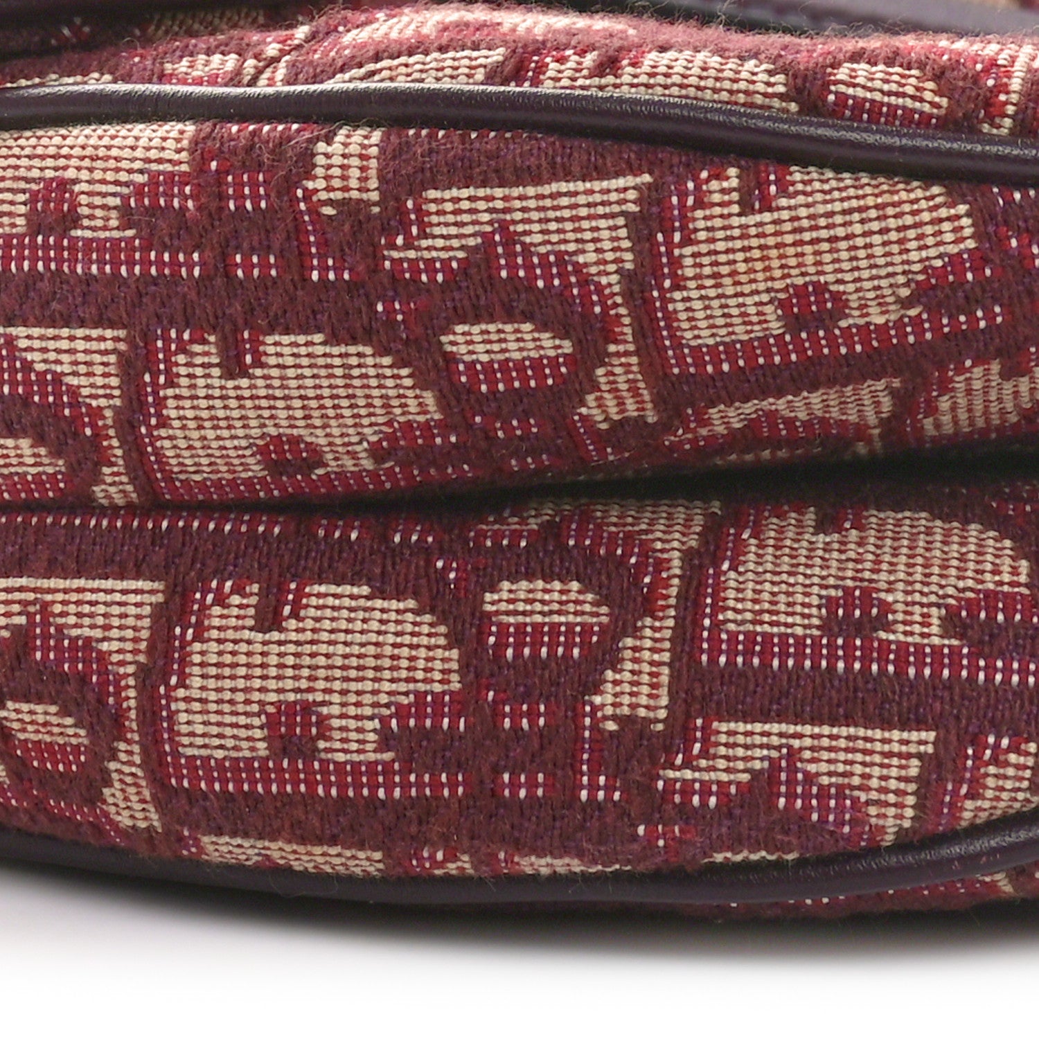 Christian Dior Oblique Saddle Bag Burgundy 9 of 10