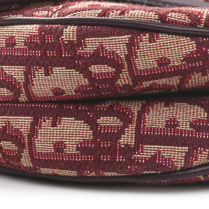 Christian Dior Oblique Saddle Bag Burgundy 9 of 10