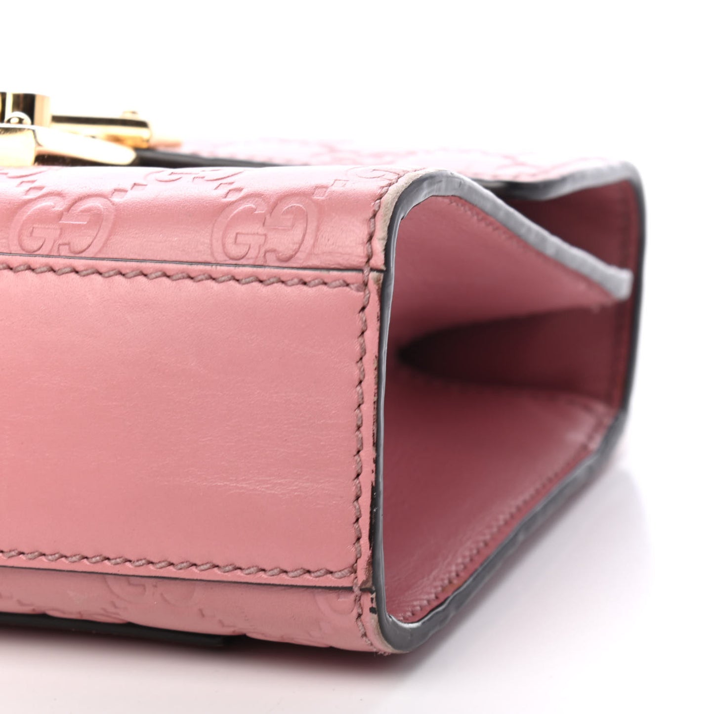 Guccissima Small Padlock Shoulder Bag Rose Baby Candy