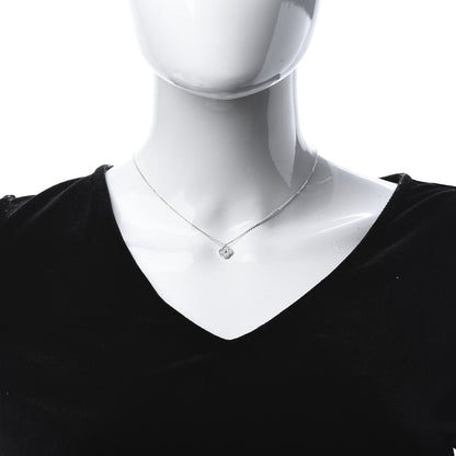 Van Cleef & Arpels 18K White Gold Diamond Sweet Alhambra Pendant Necklace 2 of 7