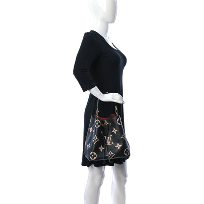 Louis Vuitton Empreinte Monogram Giant Neonoe MM Black Beige 3 of 12