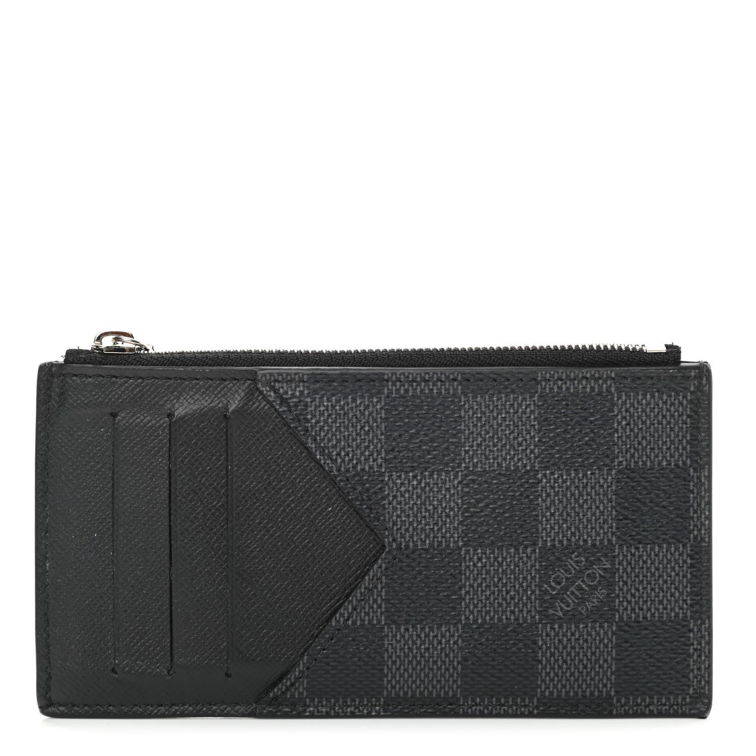 Louis Vuitton Damier Graphite Taiga Coin Card Holder 1 of 8
