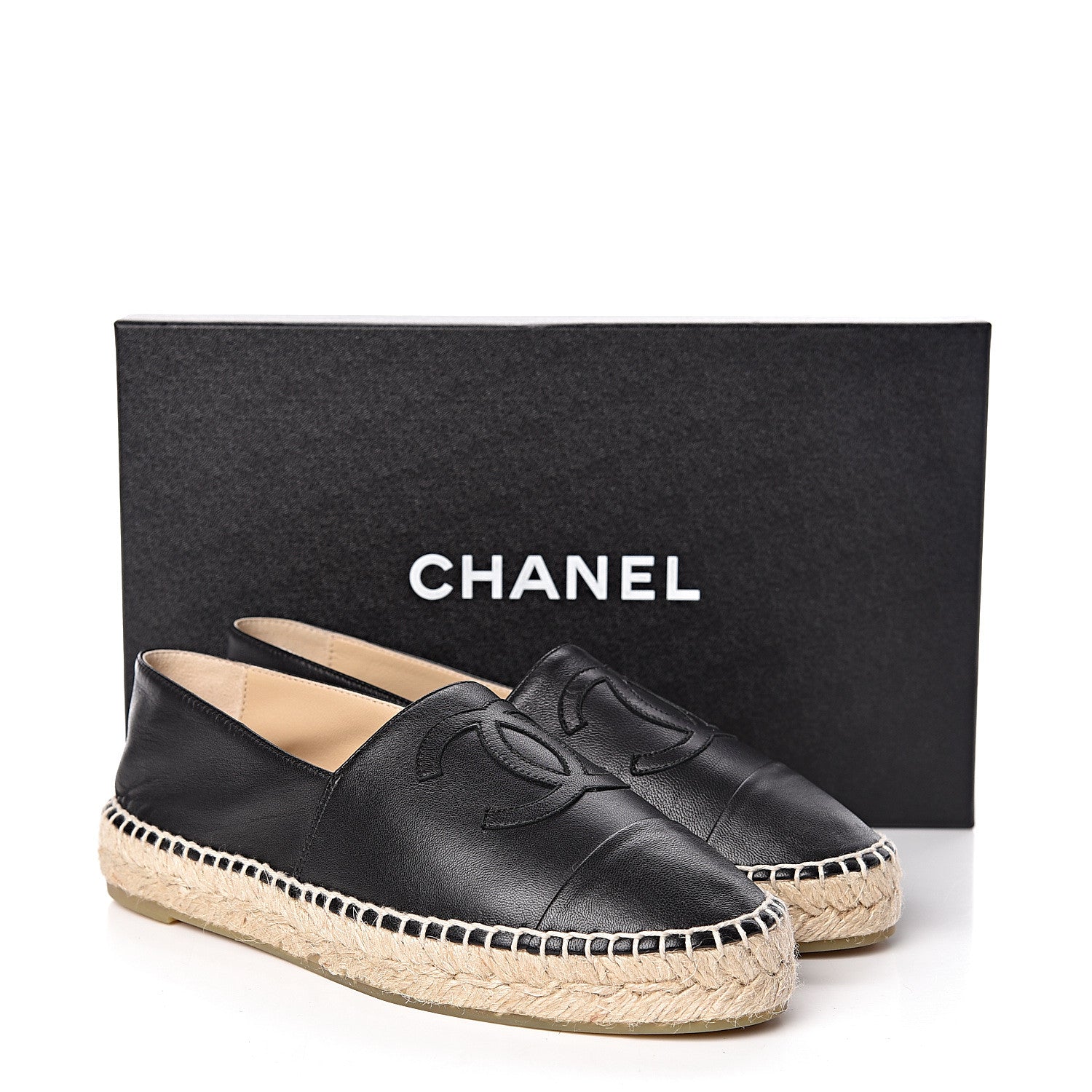 Chanel Lambskin CC Espadrilles 36 Black 11 of 11
