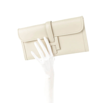 Hermes Veau Swift Jige Elan 29 Clutch Craie 2 of 7