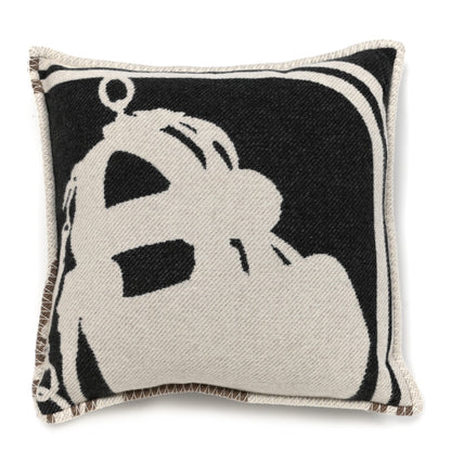 Hermes Merino Wool Cashmere Brides De Gala Pillow Ecorce 2 of 3