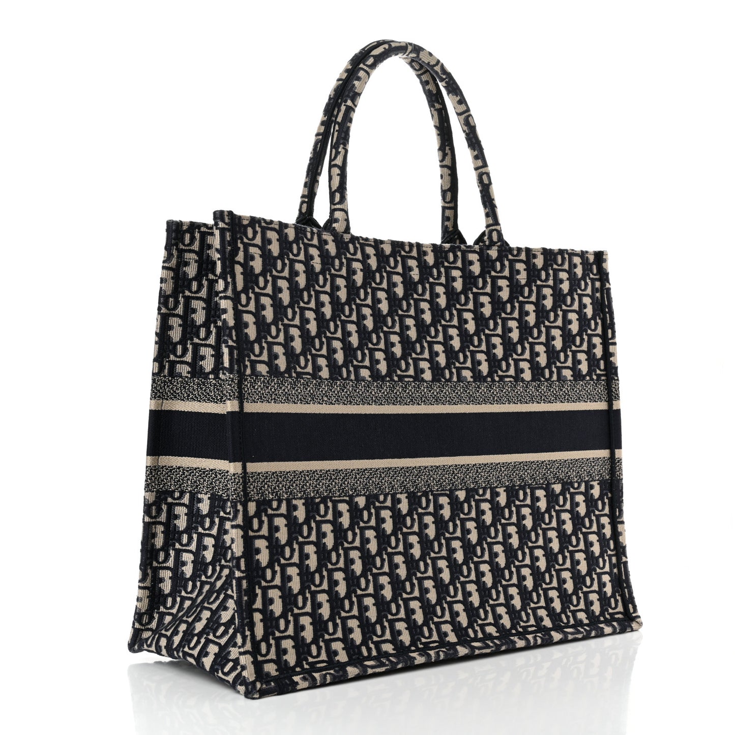 Oblique Large Book Tote Blue Multicolor