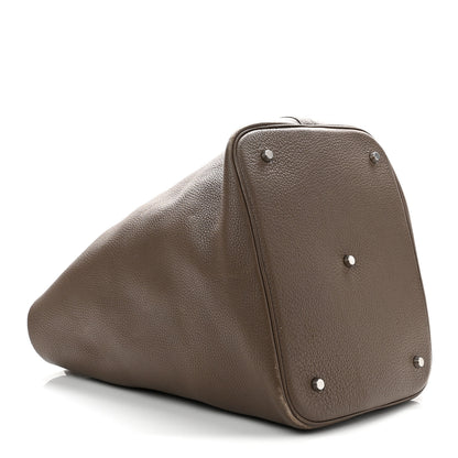 Hermes Taurillon Clemence Picotin Lock TGM Etoupe 4 of 12