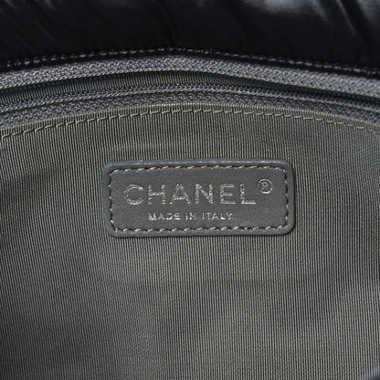 Chanel Nylon Quilted Tweed Stitch Medium Bubble Flap Black 6 of 11