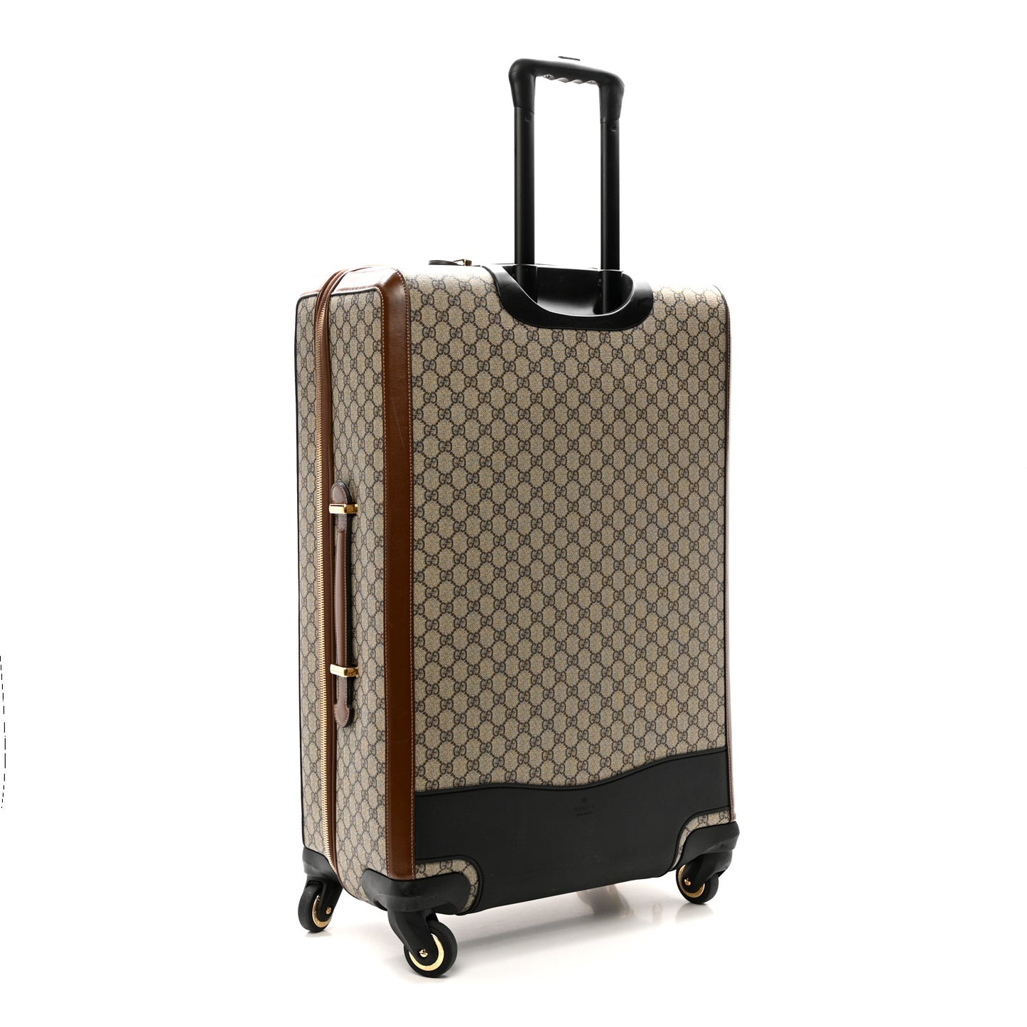 GG Supreme Monogram Azalea Calfskin Retro Interlocking G Carry On Trolley Beige Ebony Brown Sugar