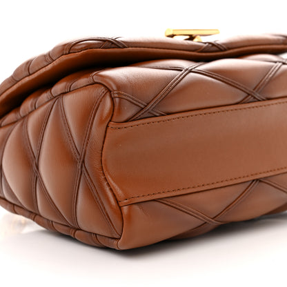 Louis Vuitton Lambskin Malletage Top Handle GO-14 MM Tan 8 of 11