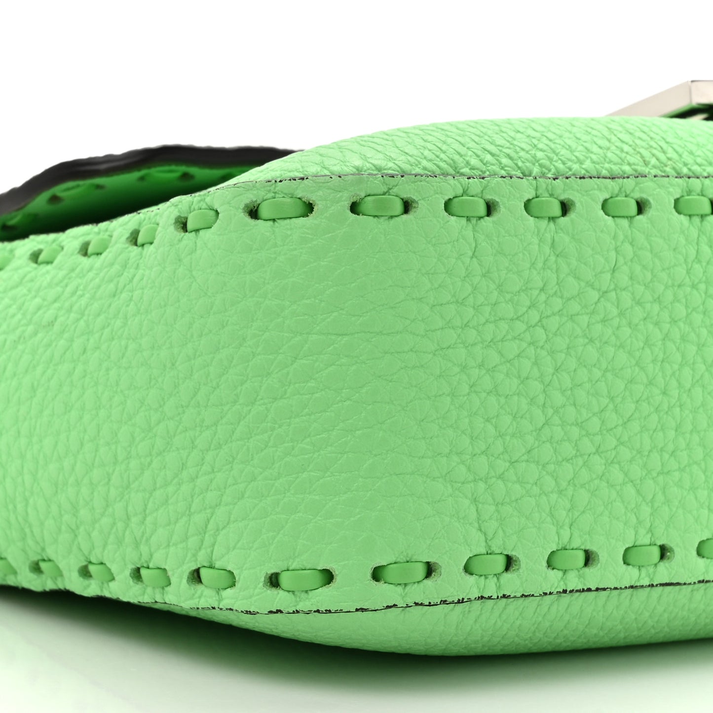 Cuoio Roma Sellerissima Nappa Sintetica Tape Stitch Baguette Edamame