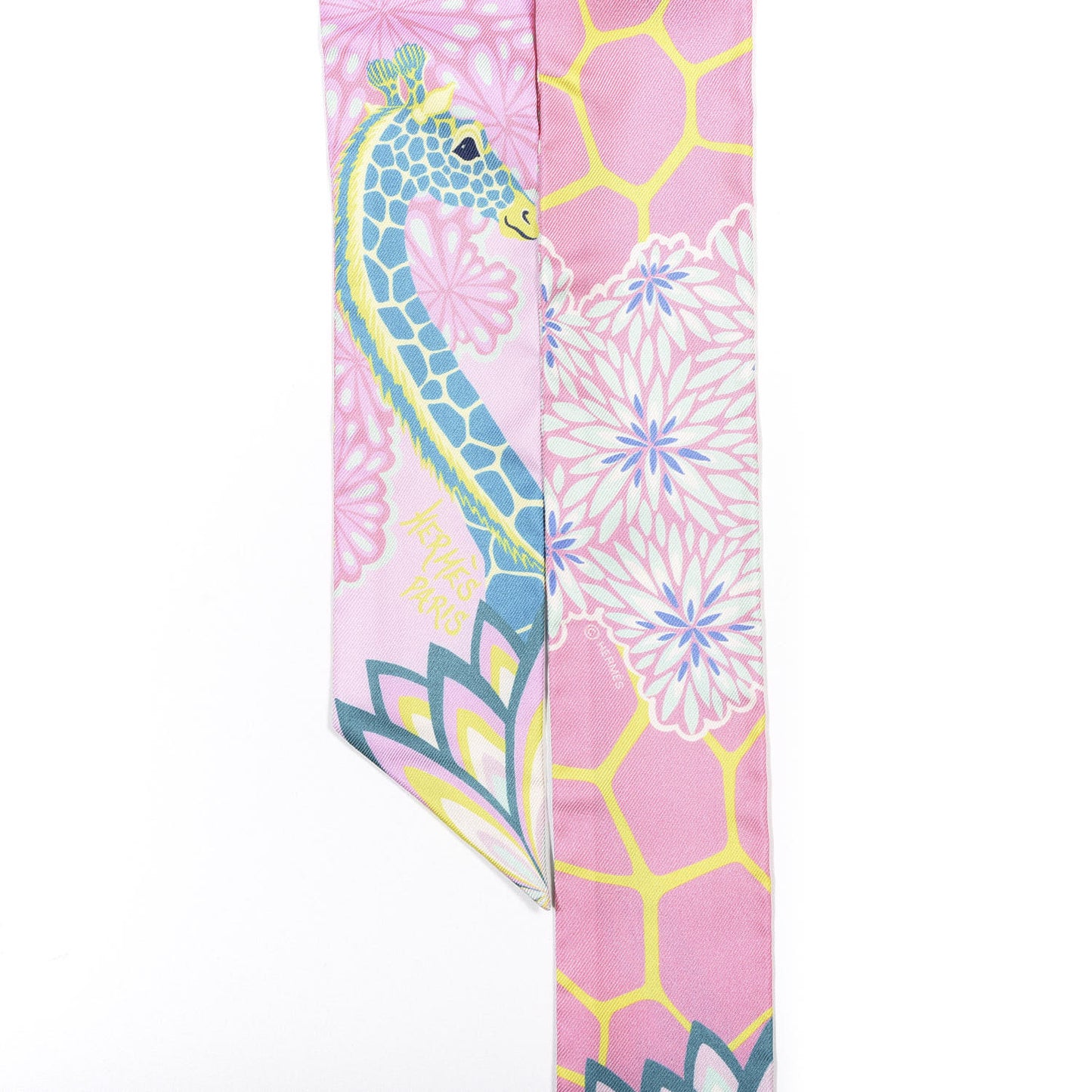 Silk Three Graces Twilly Rose Bonbon Canard